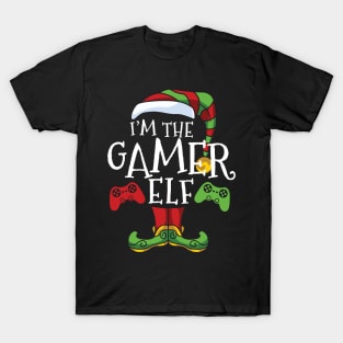 Gamer Elf Family Matching Christmas Holiday Group Gift Pajama T-Shirt